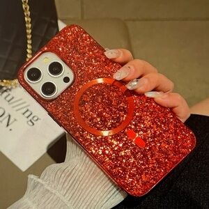 Sparkling Red Glitter Phone Case